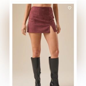 Rory Suede Notch Skirt